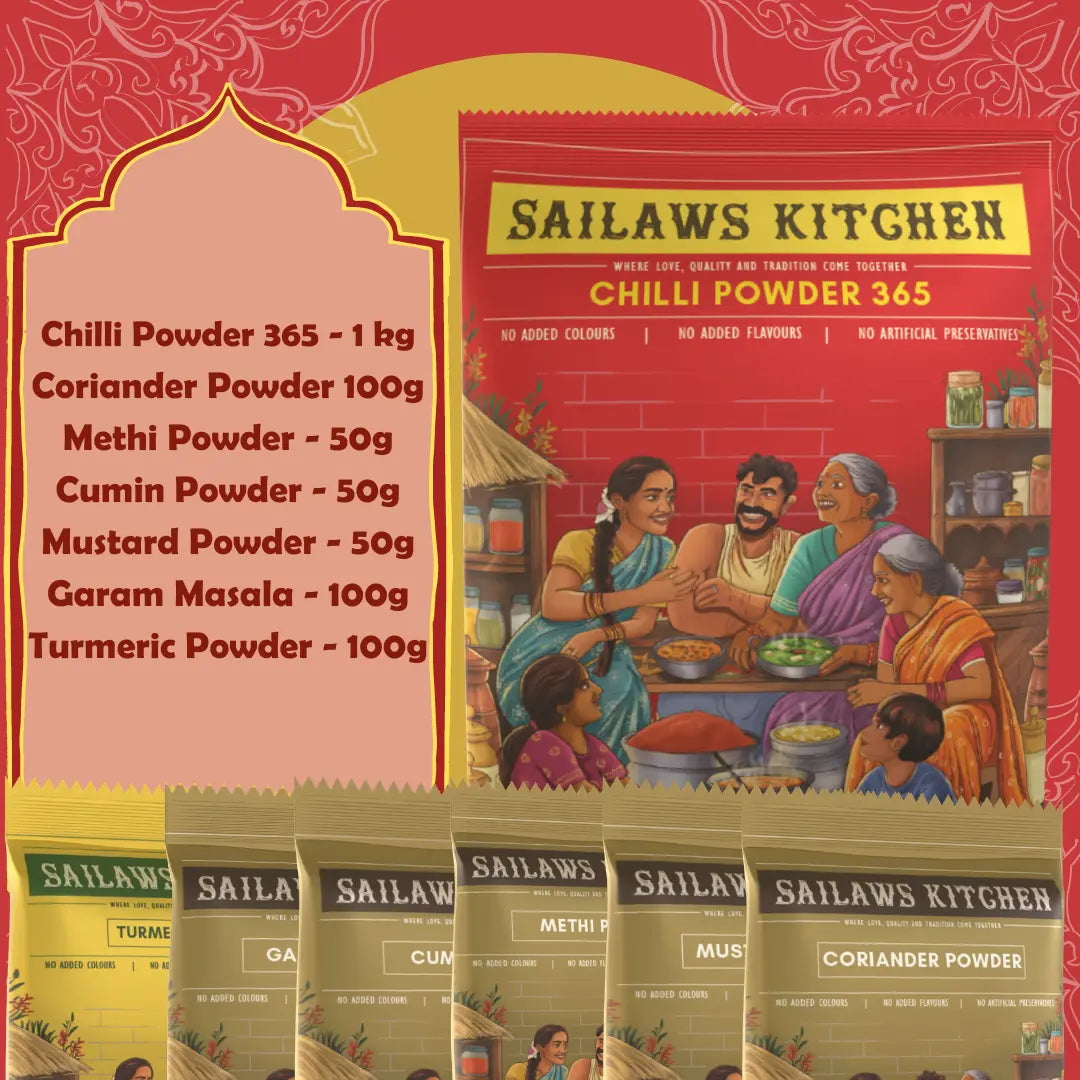All Spice Powder with 1KG Chilli 365 Free Mustard & Methi Powder