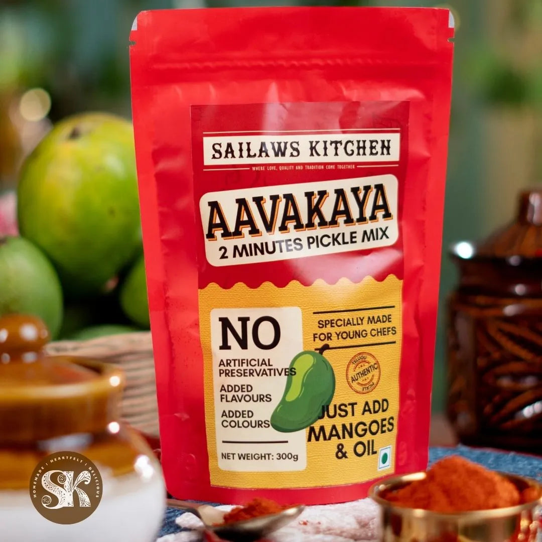 Instant Aavakaya Mix – Authentic Telugu Aavakaya Pickle in 2 Minutes