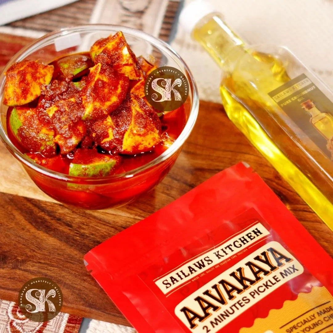 Instant Aavakaya Mix – Authentic Telugu Aavakaya Pickle in 2 Minutes