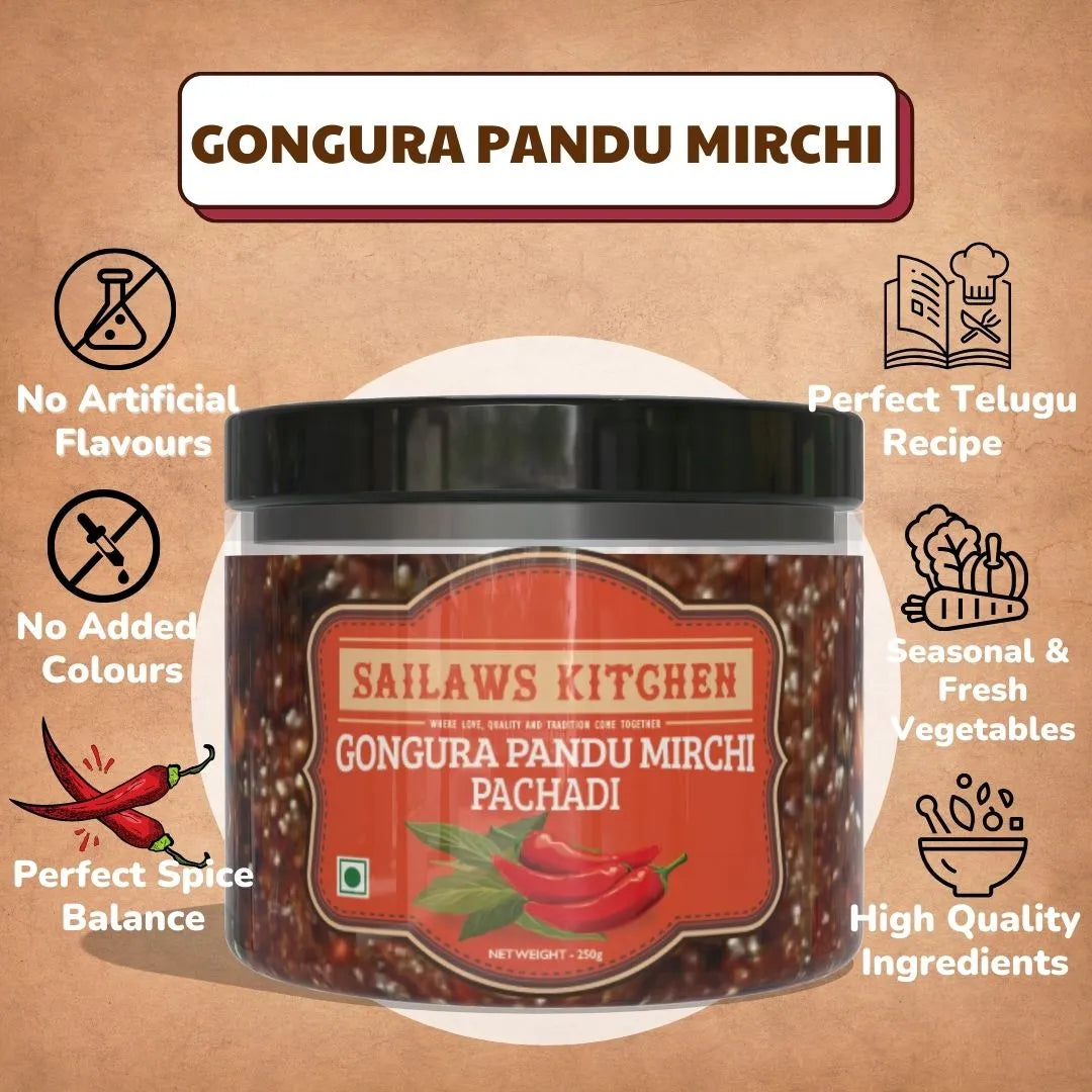 Gongura Pandu Mirchi Pachadi