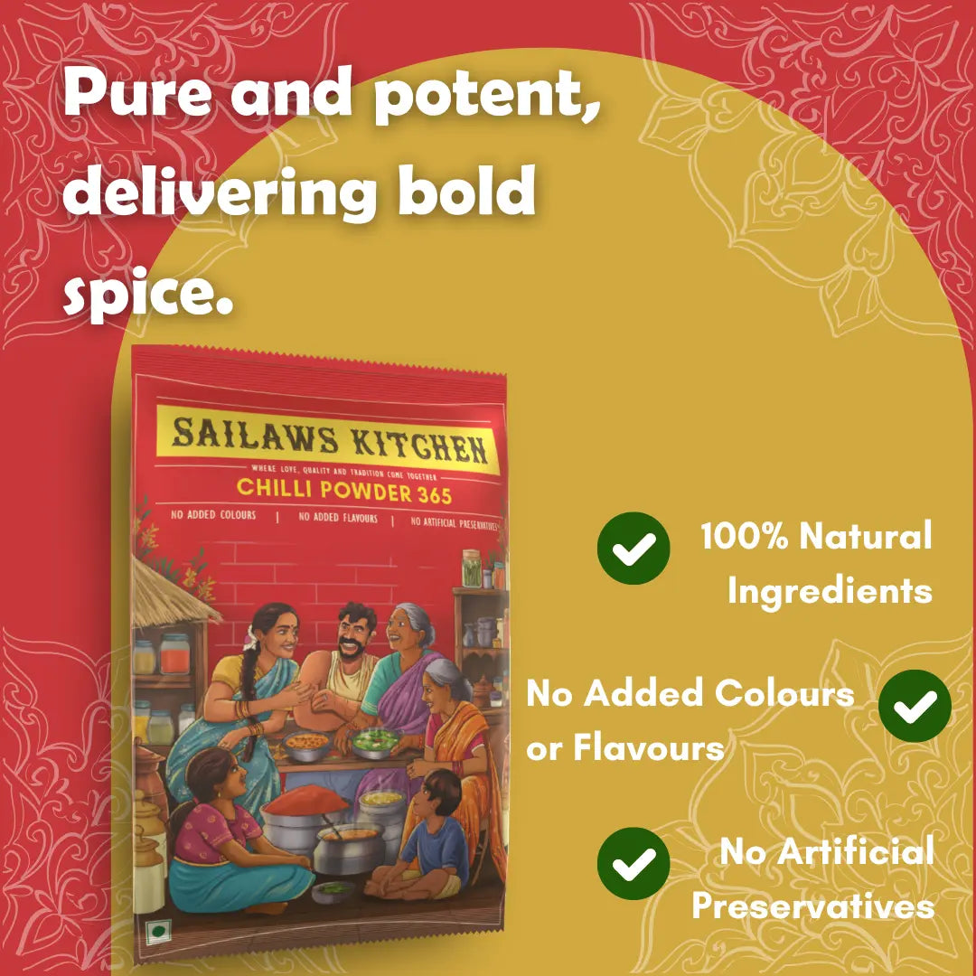 Square Chilli Powder Chilli Powder 365 - 500g | Everyday Use Chilli Powder – Sailaws Kitchen